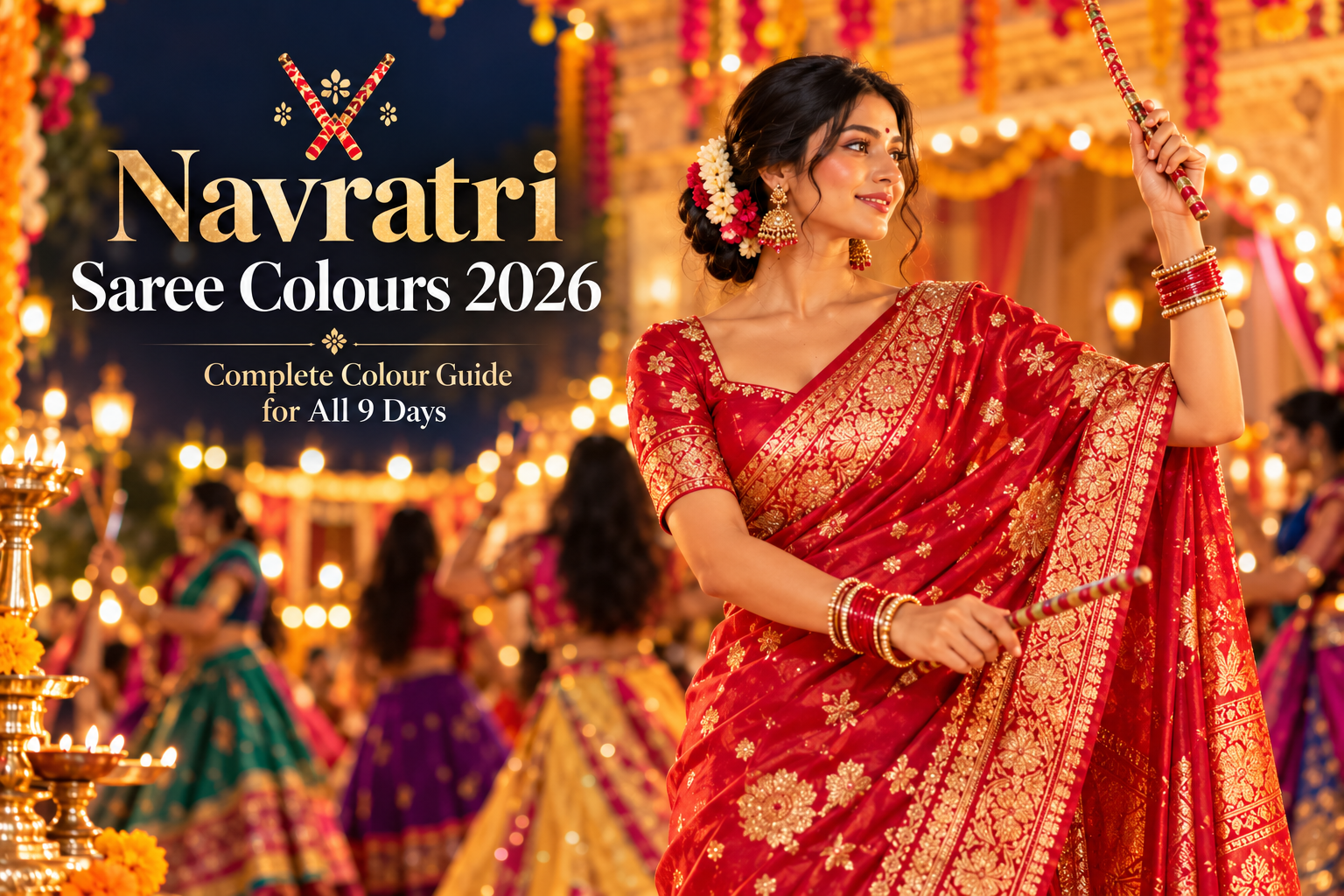 Navratri Saree Colours 2026: Complete Colour Guide for All 9 Days