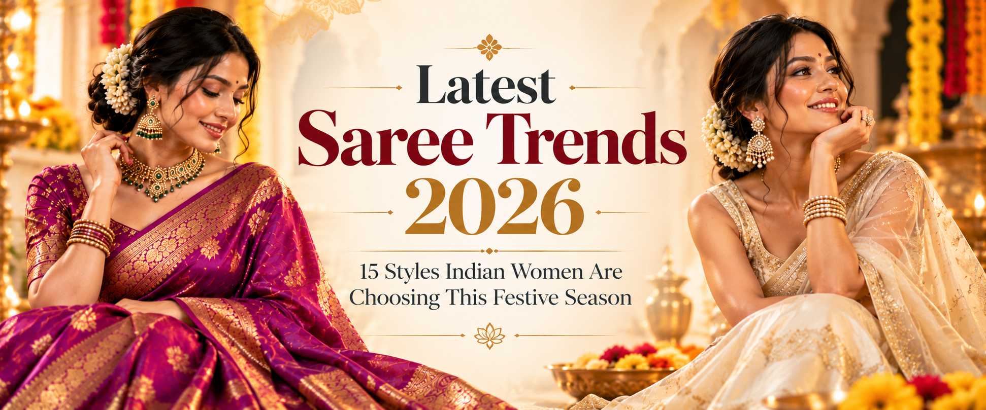 Latest Saree Trends 2026: 15 Styles Indian Women Are Choosing This Festive Season